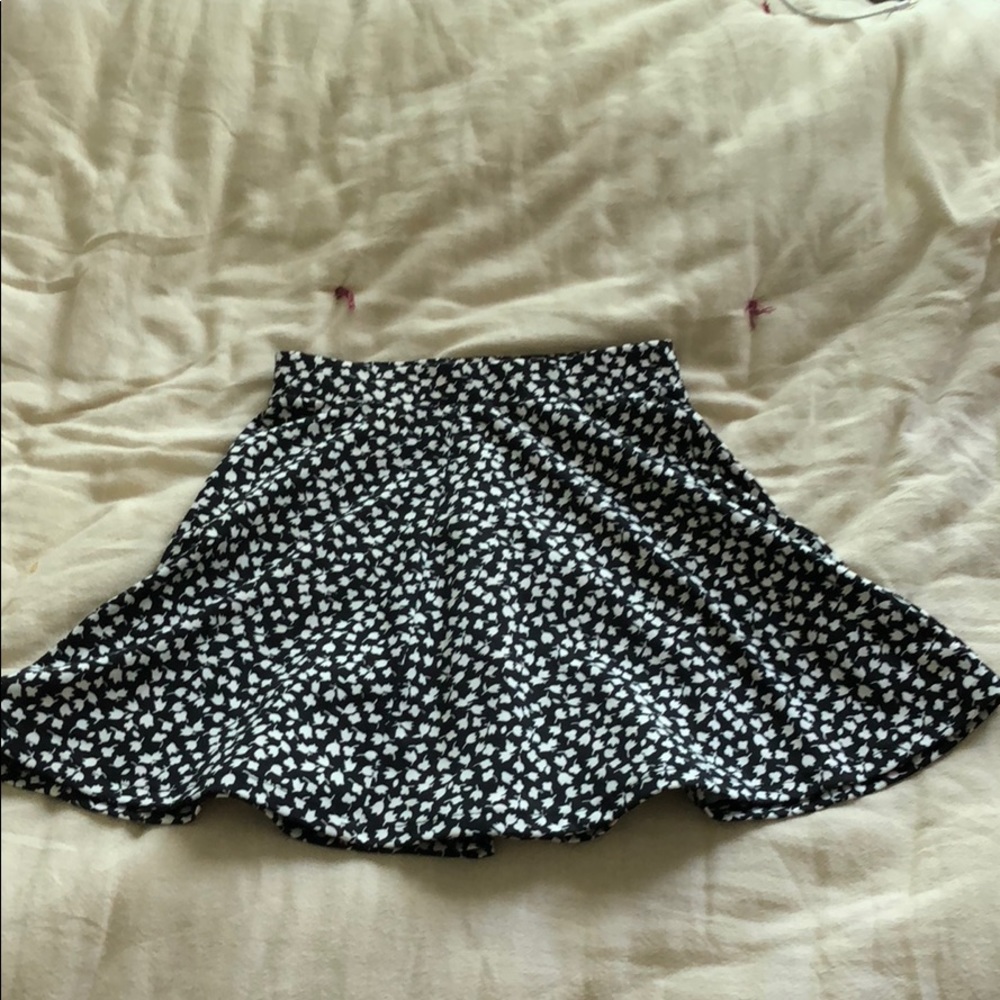 Black and White Flower Skirt